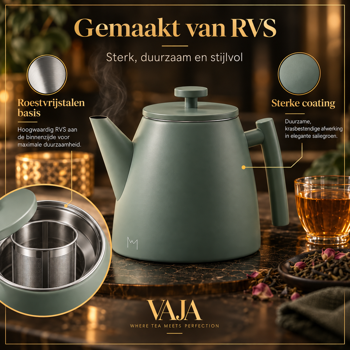Uitneembaar RVS filter